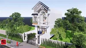 Xây nhà trọn gói Phan Thiết nhà phố đơn giản hiện đại 5x14m 800 triệu